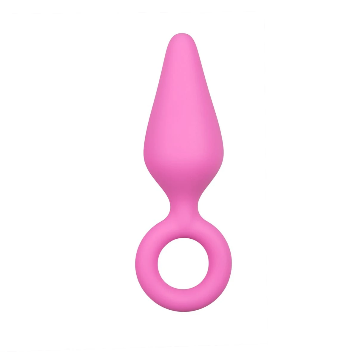Pink Buttplugs With Pull Ring - Medium 3 Pink Buttplugs With Pull Ring - Medium
