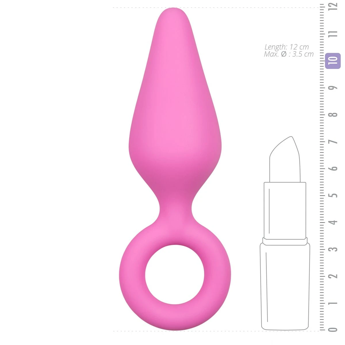 Pink Buttplugs With Pull Ring - Medium 7 Pink Buttplugs With Pull Ring - Medium - Image 5