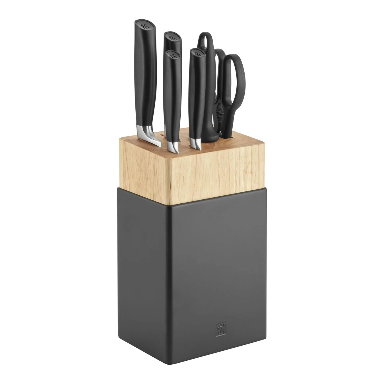 Zwilling 7-pcs Black Rubberwood Knife Block Set 1 Zwilling 7-pcs Black Rubberwood Knife Block Set