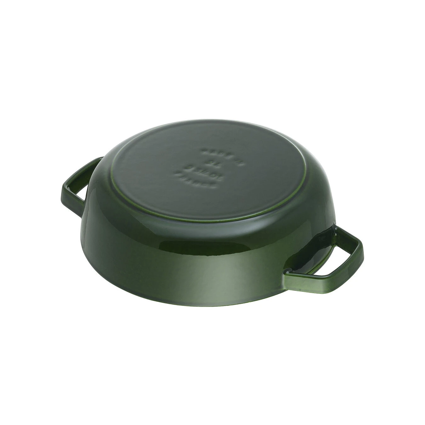 Staub 28 Cm Round Cast Iron Saute Pan Chistera Basil-green 6 Staub 28 Cm Round Cast Iron Saute Pan Chistera Basil-green - Image 4