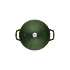 Staub 28 Cm Round Cast Iron Saute Pan Chistera Basil-green 11 Staub 28 Cm Round Cast Iron Saute Pan Chistera Basil-green -Craghoppers shop 40511 478 0 5