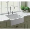 Rangemaster Farmhouse Belfast Kitchen Sink Single Bowl Ceramic White FREE Wastew -Craghoppers shop 48410005 1