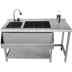 Cocktail Bar Station Stainless Steel 90L Insulated Ice Well -Craghoppers shop 65370962 3