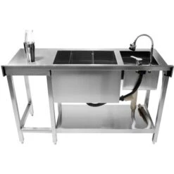 Cocktail Bar Station Stainless Steel 90L Insulated Ice Well -Craghoppers shop 65370962 4