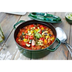 Staub 26 Cm Round Cast Iron Cocotte Basil-green -Craghoppers shop 750032316