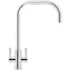 Franke Ascona U-Spout Mono Mixer Twin Lever Chrome Kitchen Tap