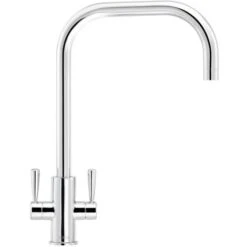 Franke Ascona U-Spout Mono Mixer Twin Lever Chrome Kitchen Tap