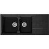Liquida LP20BL 2.0 Bowl Composite Inset Reversible Black Kitchen Sink 2 Liquida LP20BL 2.0 Bowl Composite Inset Reversible Black Kitchen Sink -Craghoppers shop 81167248 1