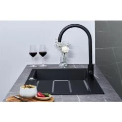 Franke Sirius S2D611CB 1.0 Bowl Tectonite Carbon Black Reversible Kitchen Sink -Craghoppers shop 81167264 5