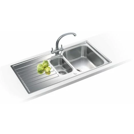 Franke Ascona ASX 651 1.5 Bowl Stainless Steel Inset Reversible Kitchen Sink 4 Franke Ascona ASX 651 1.5 Bowl Stainless Steel Inset Reversible Kitchen Sink - Image 2