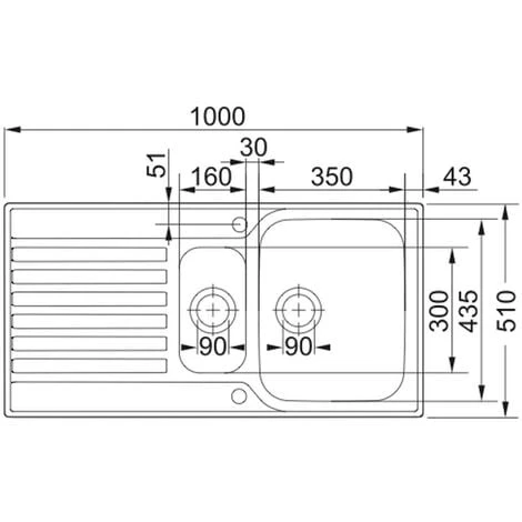 Franke Ascona ASX 651 1.5 Bowl Stainless Steel Inset Reversible Kitchen Sink 5 Franke Ascona ASX 651 1.5 Bowl Stainless Steel Inset Reversible Kitchen Sink - Image 3