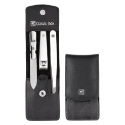 Zwilling 3-pcs Calf Leather Snap Fastener Case Black