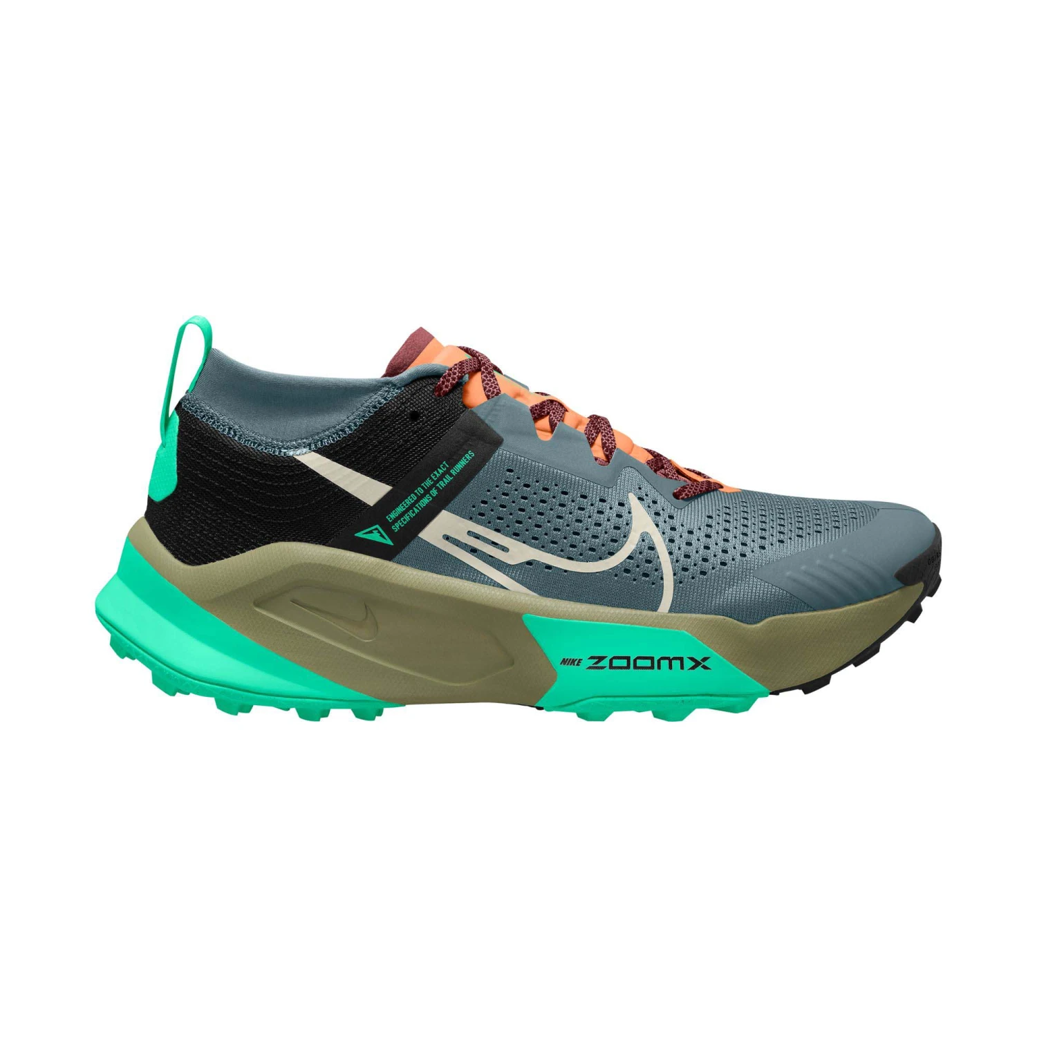 Nike | Men's ZoomX Zegama Trail Running Shoes - Mineral Slate 2 Nike | Men's ZoomX Zegama Trail Running Shoes - Mineral Slate