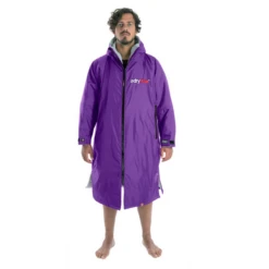 DRYROBE - Coat Long Sleeve Purple & Grey