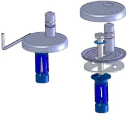 Haro BVO Expansion Plug Hinge 408386 C2802H, Stainless Steel, Pivot Point Height 24mm, SoftClose Classic