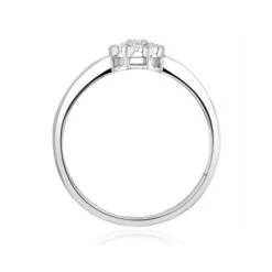 Lab Diamond Flower Ring 0.25ct H/Si In 9K White Gold 10 Lab Diamond Flower Ring 0.25ct H/Si In 9K White Gold -Craghoppers shop LBC4003Ws