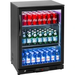 Back Bar Cooler 1 Hinged Door 128 Litres Black | Adexa BC01PP
