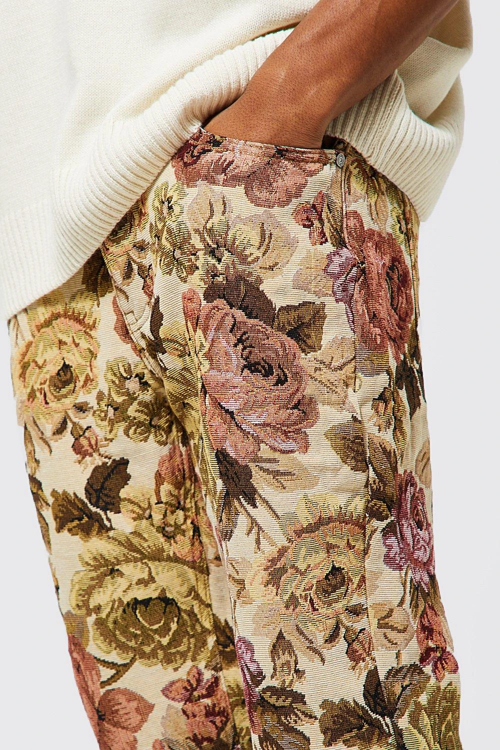 Relaxed Fit Floral Tapestry Jeans 6 Relaxed Fit Floral Tapestry Jeans - Image 4