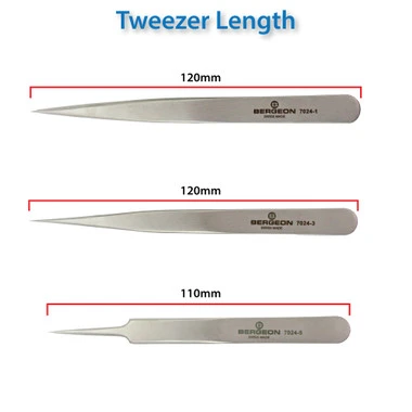 Bergeon 7024 Set Of 3 Non Magnetic Tweezers 4 Bergeon 7024 Set Of 3 Non Magnetic Tweezers - Image 3