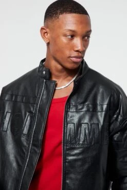 Boxy Homme Pu Biker Jacket -Craghoppers shop bmm41544 black xl 3