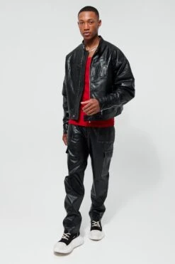 Boxy Homme Pu Biker Jacket -Craghoppers shop bmm41544 black xl 4