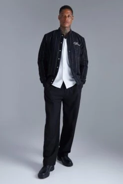 Official Pinstripe Melton Bomber -Craghoppers shop bmm43656 black xl 4