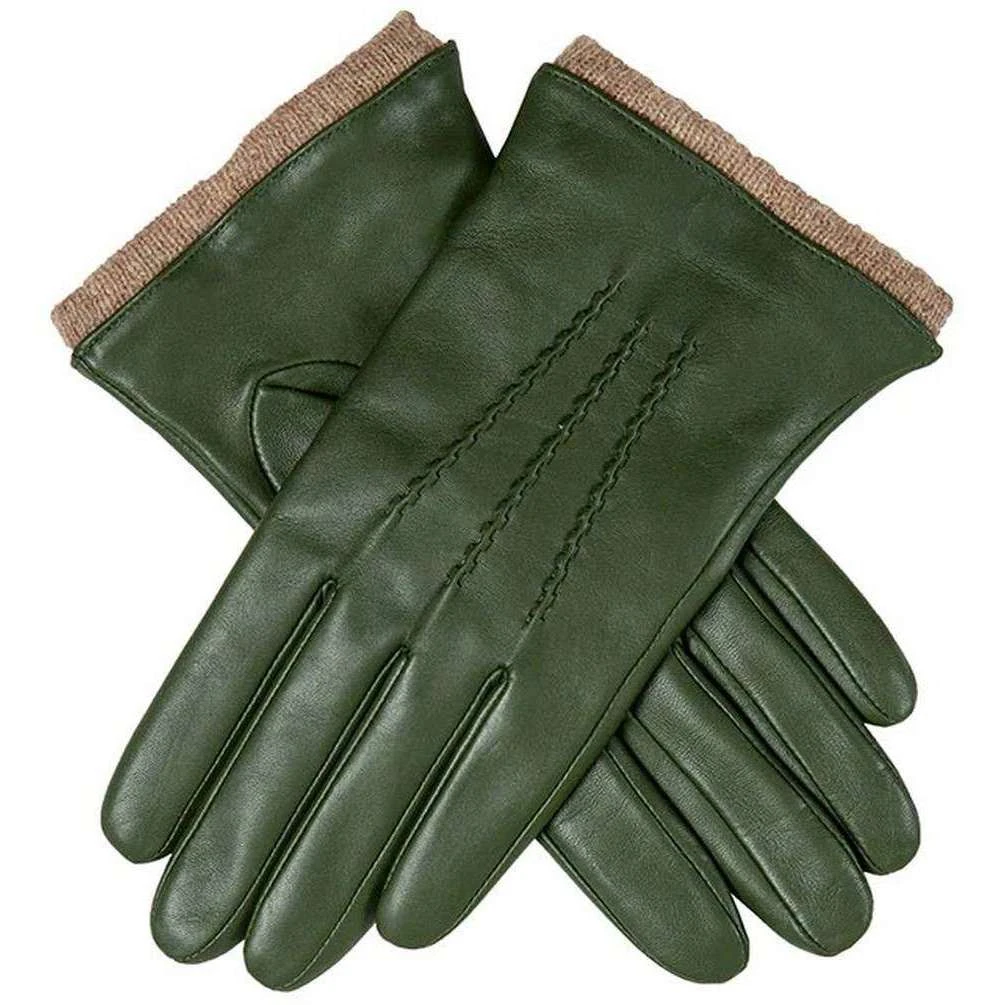 Dents Lorraine Hairsheep Aniline Leather Gloves - Sage Green 2 Dents Lorraine Hairsheep Aniline Leather Gloves - Sage Green