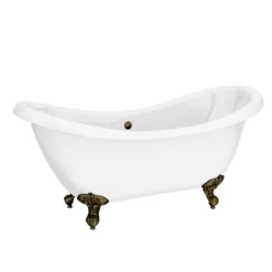 Earl 1750 Double Ended Roll Top Slipper Bath + Antique Brass Leg Set 8 Earl 1750 Double Ended Roll Top Slipper Bath + Antique Brass Leg Set -Craghoppers shop earl1750ab detail01