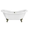 Earl 1750 Double Ended Roll Top Slipper Bath + Antique Brass Leg Set -Craghoppers shop earl1750ab detail05