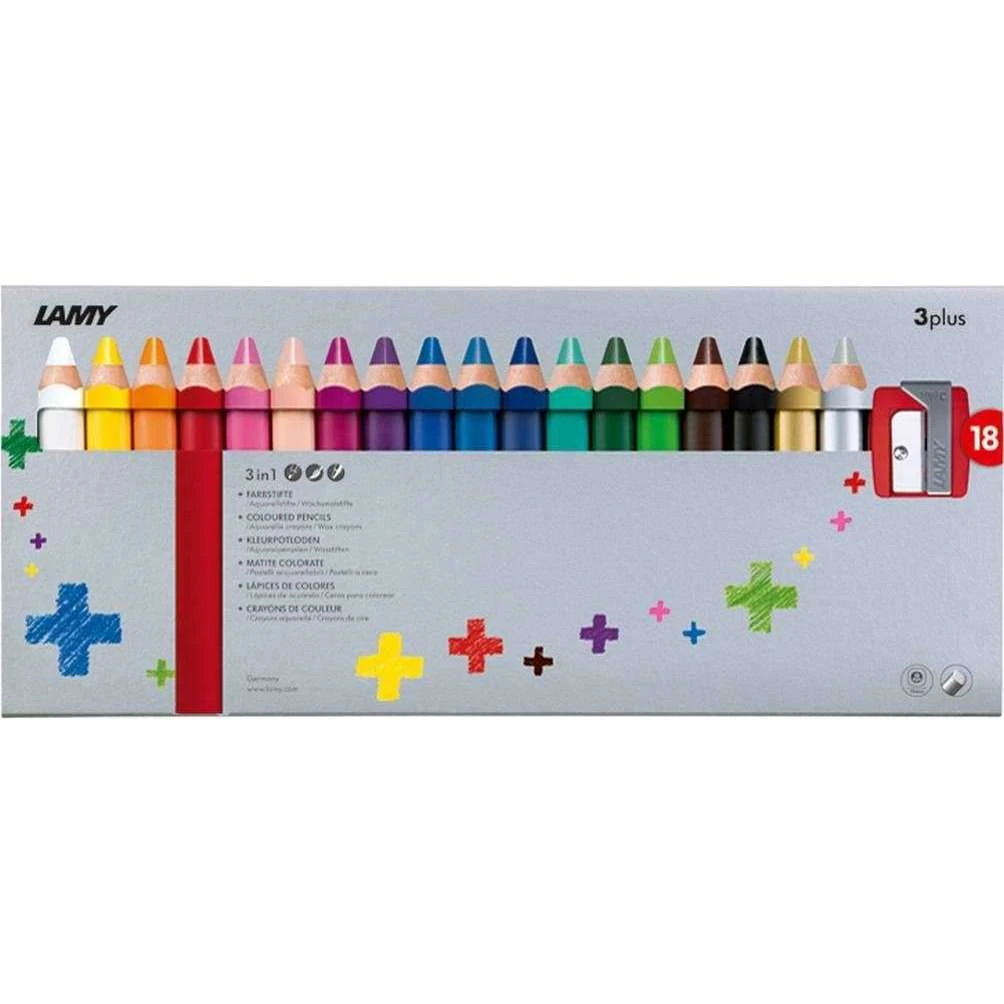 Lamy 3Plus 18 Pack Coloured Pencils - Multi-colour 3 Lamy 3Plus 18 Pack Coloured Pencils - Multi-colour