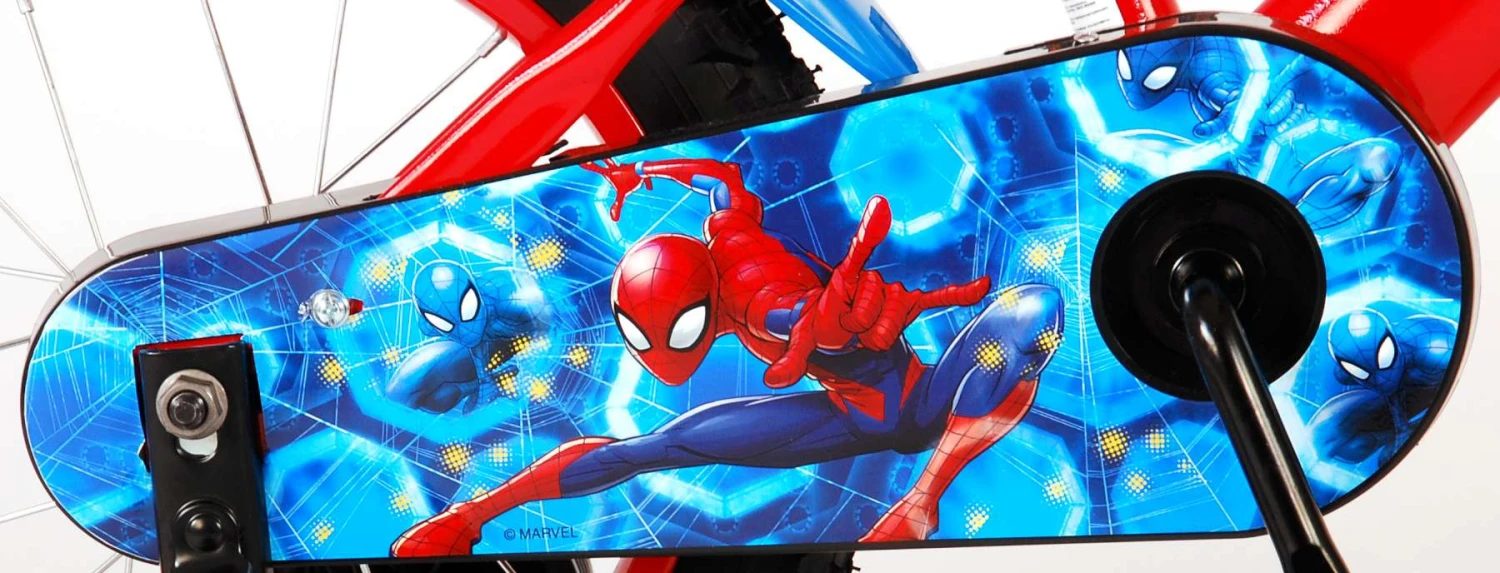 Marvel Ultimate Spider-Man 14 Inch 25 Cm Boys Coaster Brake Blue/Red - Image 10