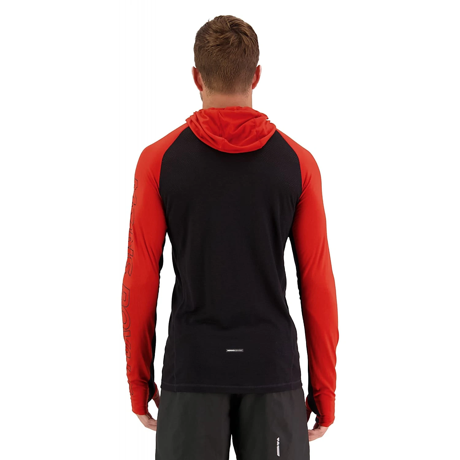 Mons Royale M TEMPLE TECH HOOD, Retro Red - Black 4 Mons Royale M TEMPLE TECH HOOD, Retro Red - Black - Image 2
