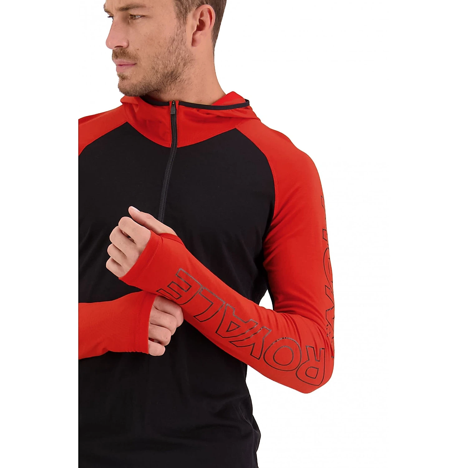 Mons Royale M TEMPLE TECH HOOD, Retro Red - Black 6 Mons Royale M TEMPLE TECH HOOD, Retro Red - Black - Image 4