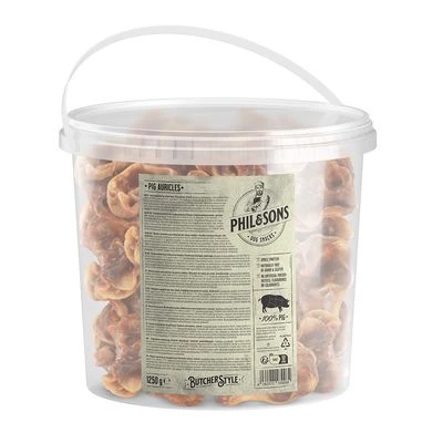 Phil & Sons Pig Ear Auricles Dog Snacks In A Tub 4 Phil & Sons Pig Ear Auricles Dog Snacks In A Tub - Image 2