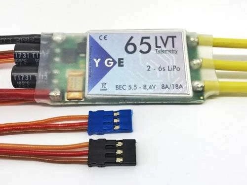 YGE 65LVT Brushless ESC 65A With Telemetry 2-6S 1 YGE 65LVT Brushless ESC 65A With Telemetry 2-6S
